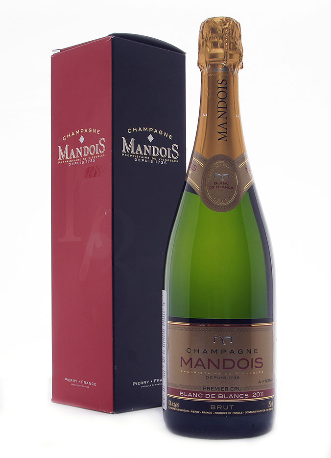 Шампанское Мандуа Блан де Блан 2011, белое брют, 0.75 л