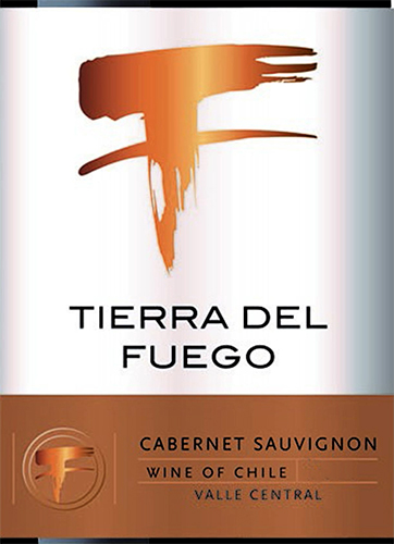 Этикетка Тиерра дель Фуэго Каберне Совиньон 2021г. регион Центральная долина красное полусухое 0.75л.