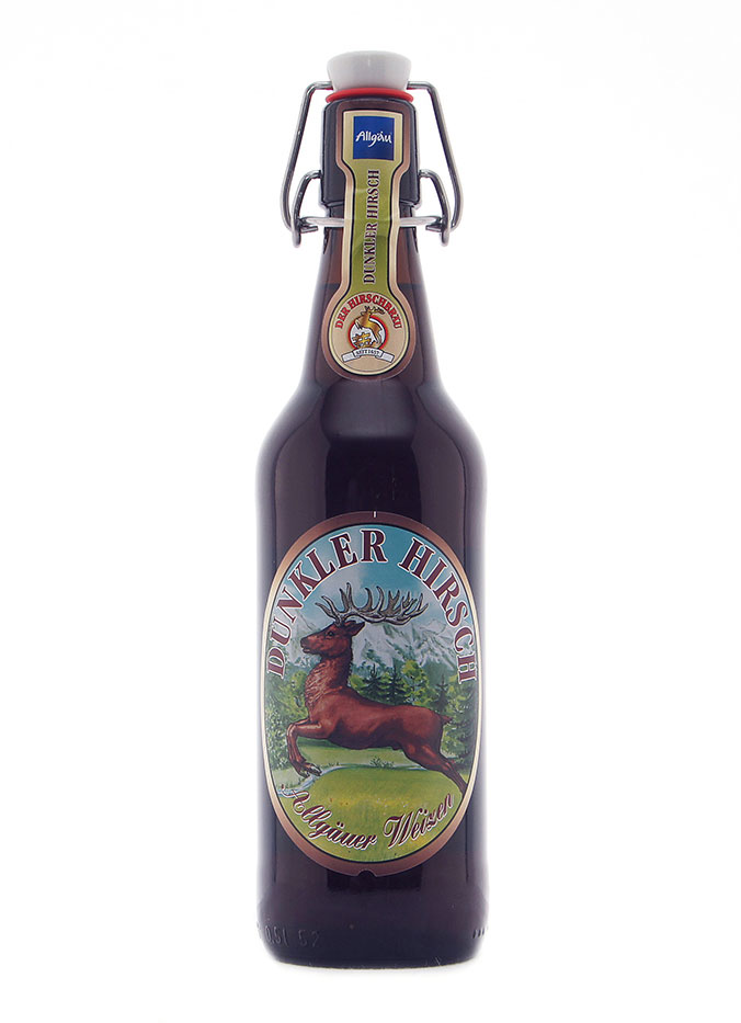Пиво Хиршбрау Темный Олень Пшеничное Нефильтрованное Hirschbrau Hirsch Dunkler 5,2% 0,5л